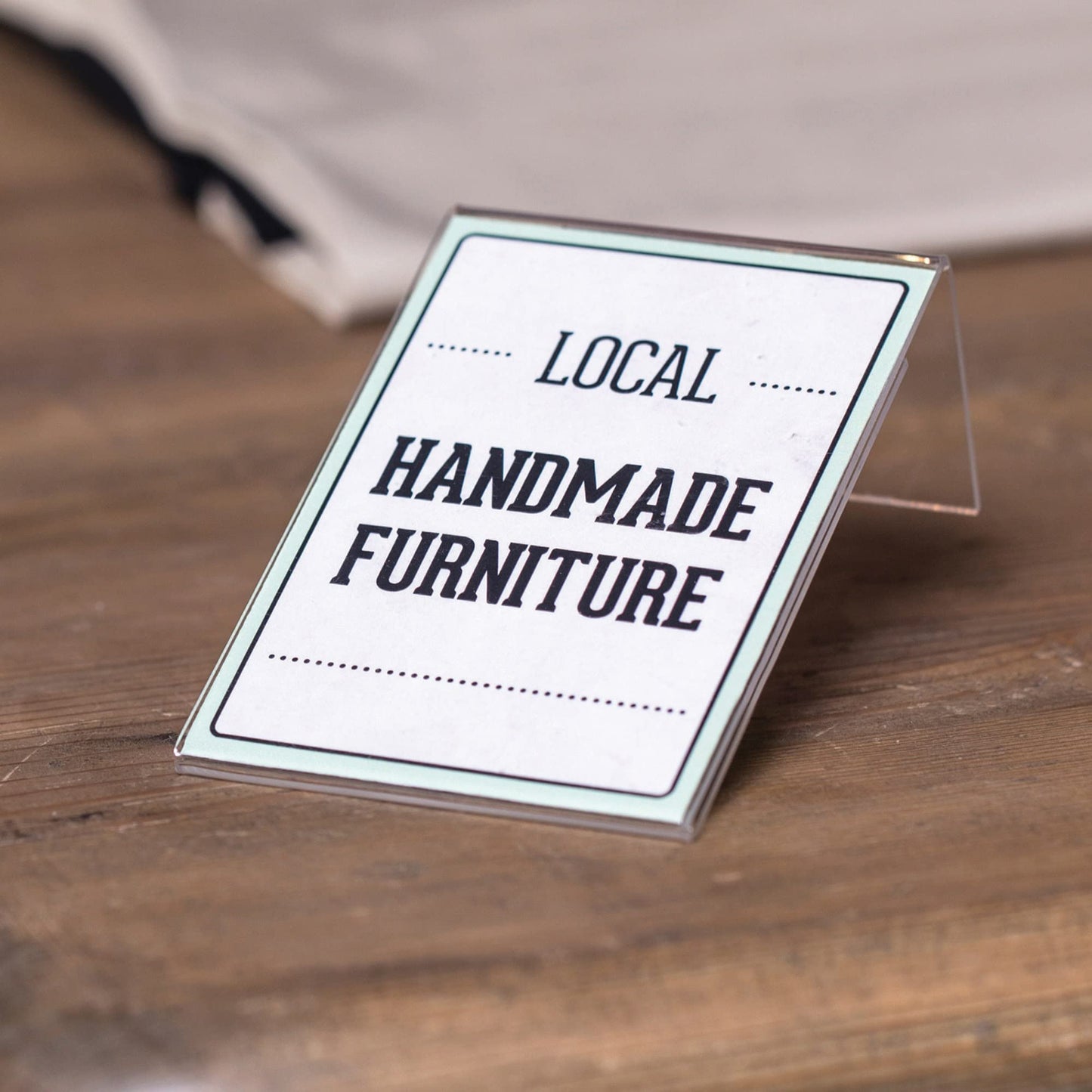 Deflecto� Mini Tabletop Sign Holder, 4 1/8"H x 3"W x 1 5/8"D, Clear, Pack of 10