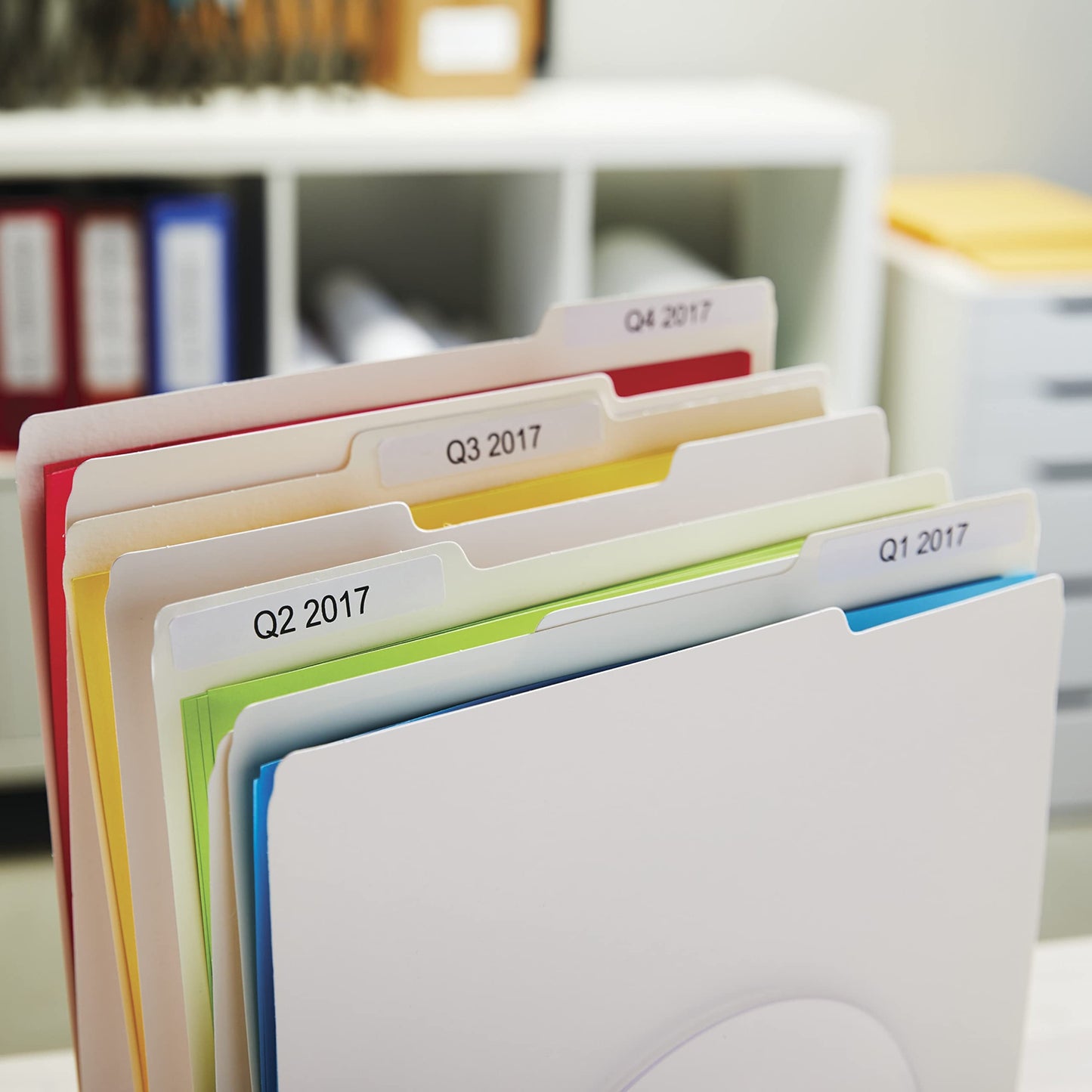 DYMO Authentic LW 1-Up File Folder Labels for LabelWriter Label Printers, White, 9/16" x 3-7/16", 6 Rolls of 130 (780 Total)
