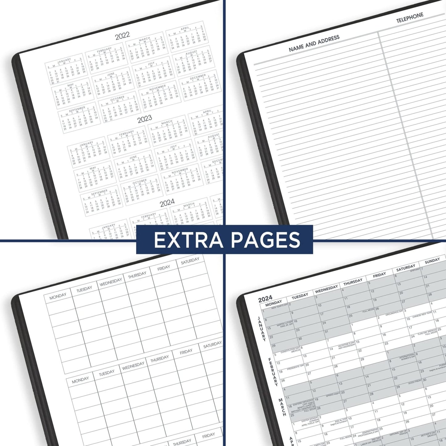 AT-A-GLANCE 2022-2023 Planner, Monthly Academic, 9" x 11", Large, Black
