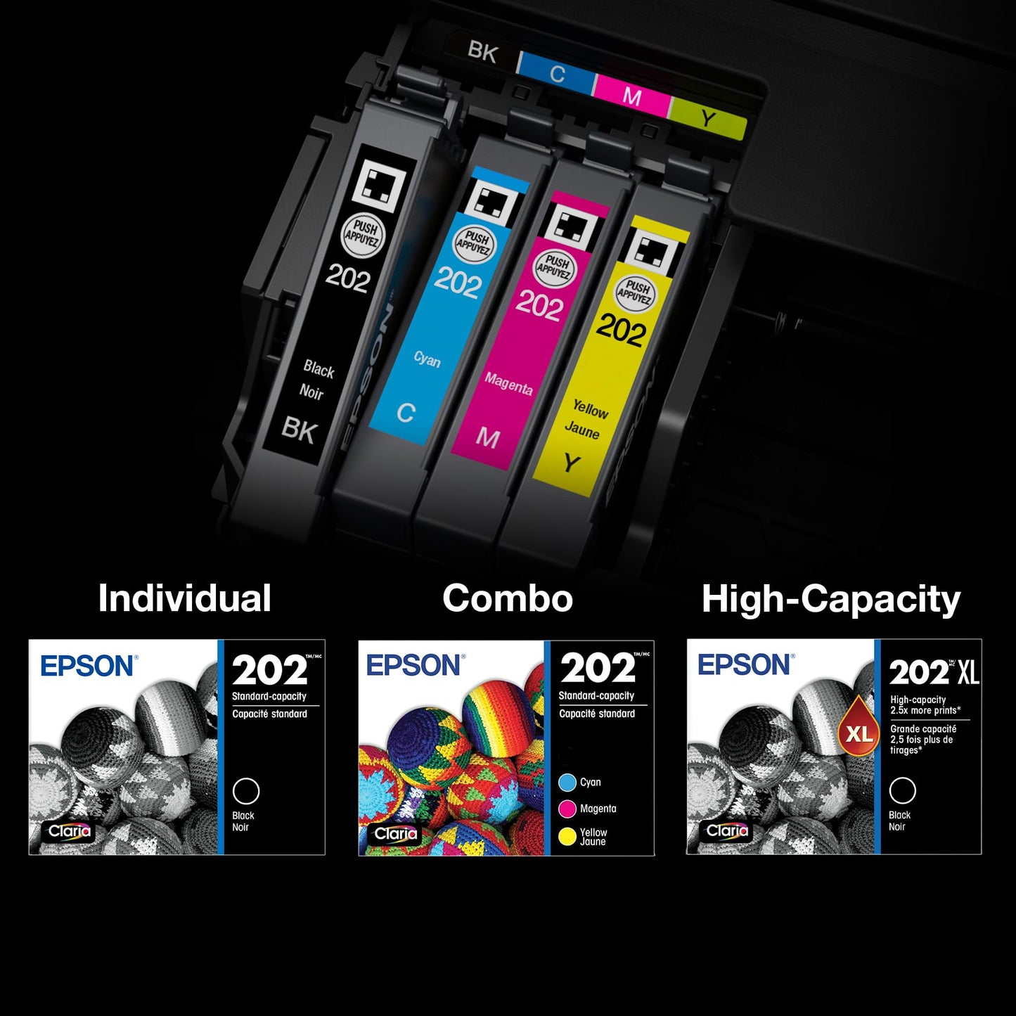 EPSON 202 Claria Ink Standard Capacity Yellow Cartridge (T202420-S) EXP 10.2023