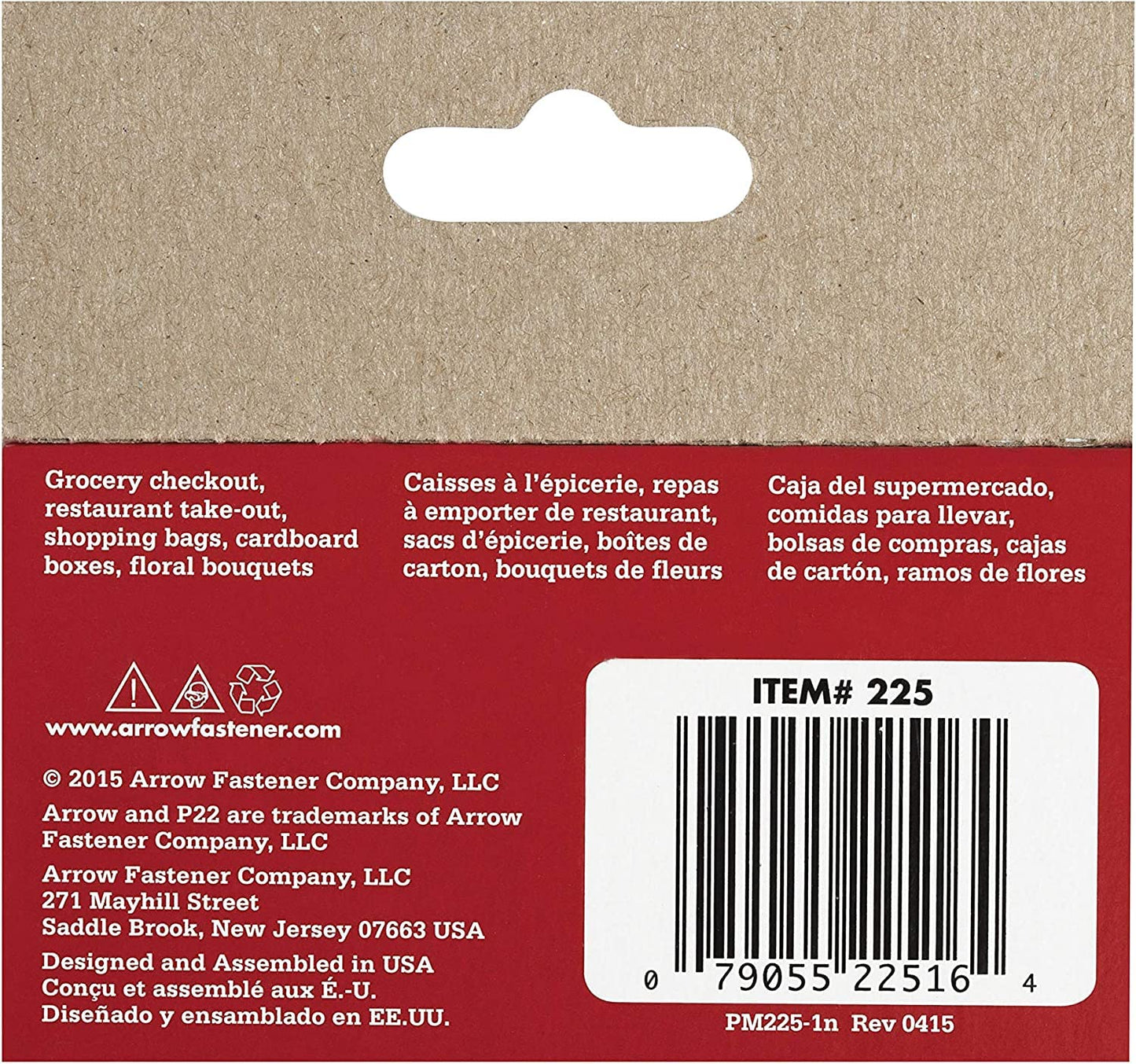 Arrow 225 Heavy Duty P22 Staples for Use with Plier-Type Paper and Bag Staplers in Restaurants, Offices, Classrooms, 5050-Pack, 5/16-Inch Leg Length, 7/16-Inch Crown Width