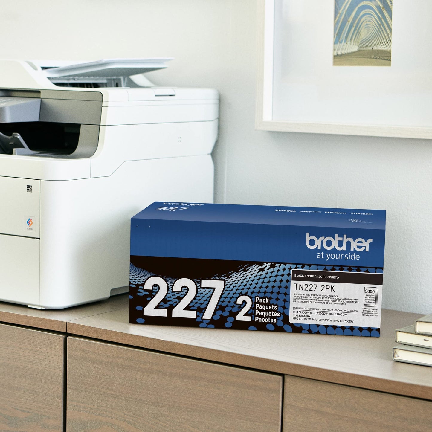 Brother Genuine High-Yield Black Toner Cartridge Twin Pack TN227 2Pk (TN2272PK)