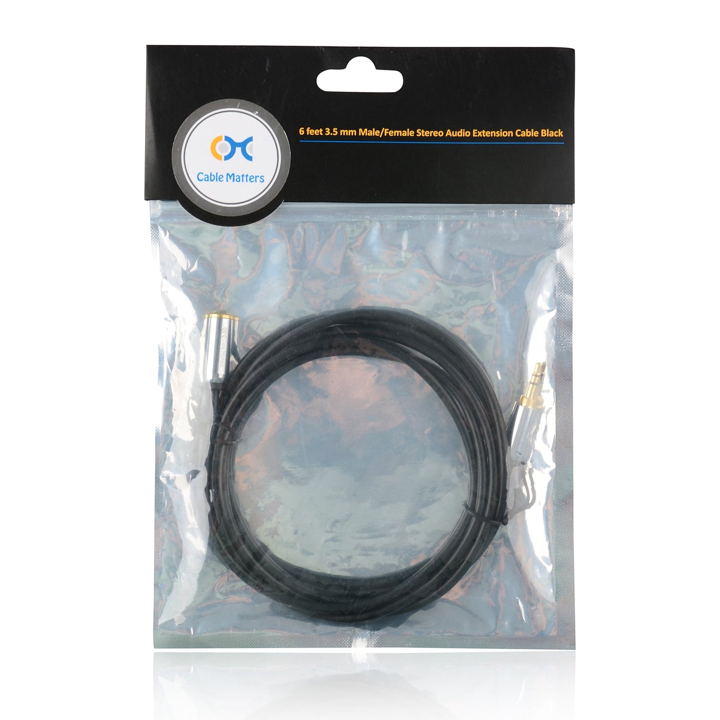 Cable Matters Male to Female Headphone Extension Cable (3.5mm Extension Cable) 6 Feet for Car Stereo, iPhone, iPad, Samsung Galaxy Smartphones, MP3 Players and Laptops