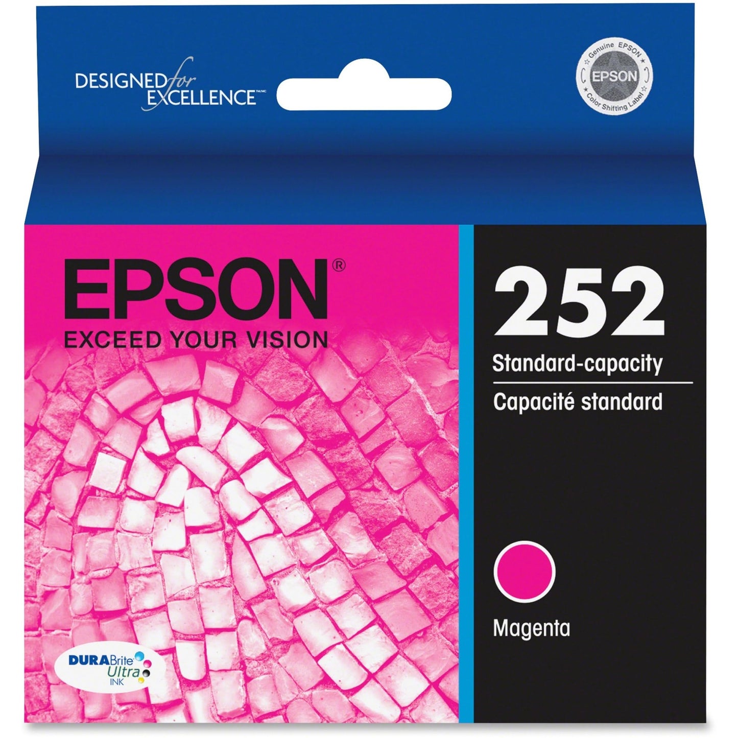 EPSON 252 DURABrite Ultra Ink Standard Capacity Magenta Cartridge (T252320) Works with WorkForce WF-3620, WF-3640, WF-7110, WF-7610, WF-7620, WF-7710, WF-7720, WF-7210