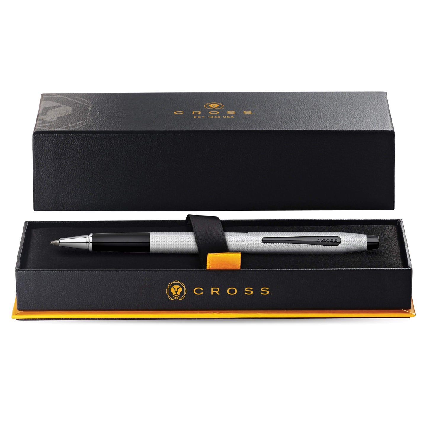 Cross Classic Century Refillable Gel Ink Rollerball Pen, Medium Rollerball, Includes Premium Gift Box - Brushed Chrome