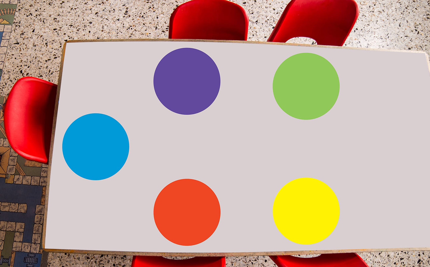 Dry Erase Dot Decals, Assorted Colors, 11", 5/PK, (40520)