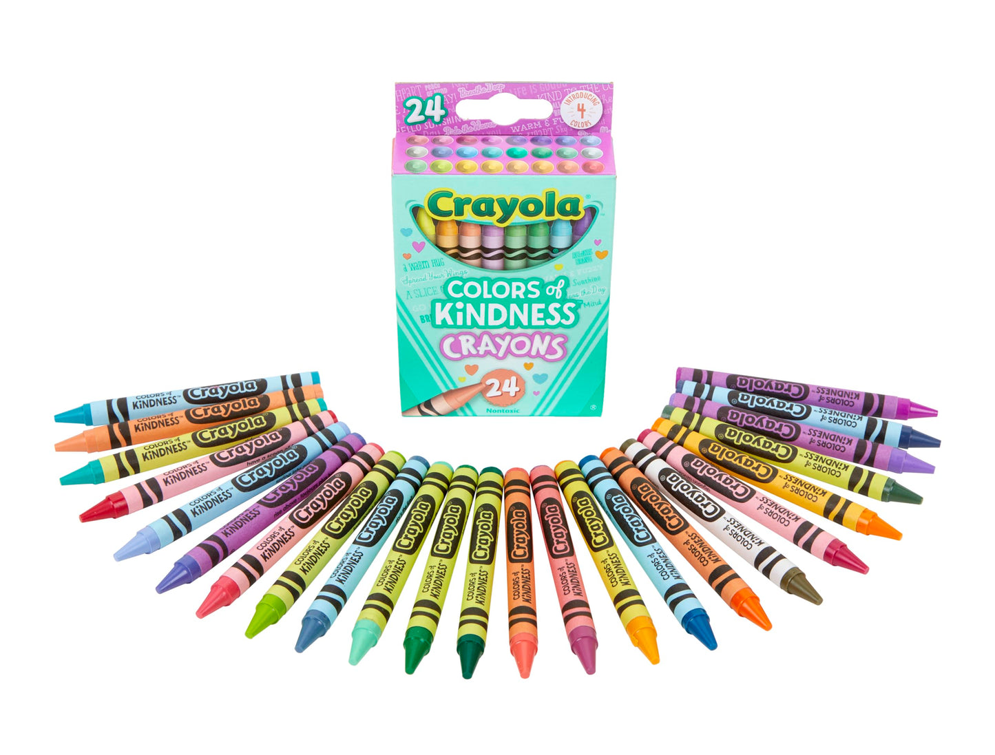 Crayola Colors of Kindness, Pack of 24 Crayons, 24 Count (Pack of 1), Assorted Piece