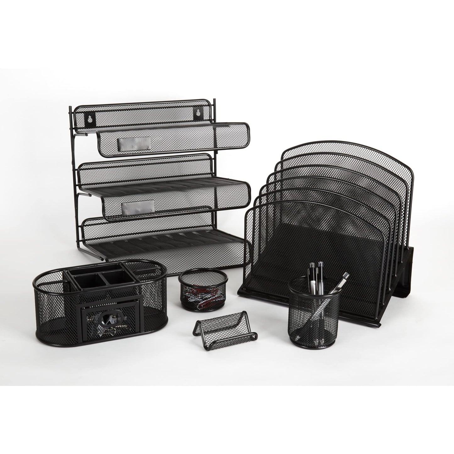 Office Depot Brenton Studio™ Metro Mesh Paper Clip Holder, Black