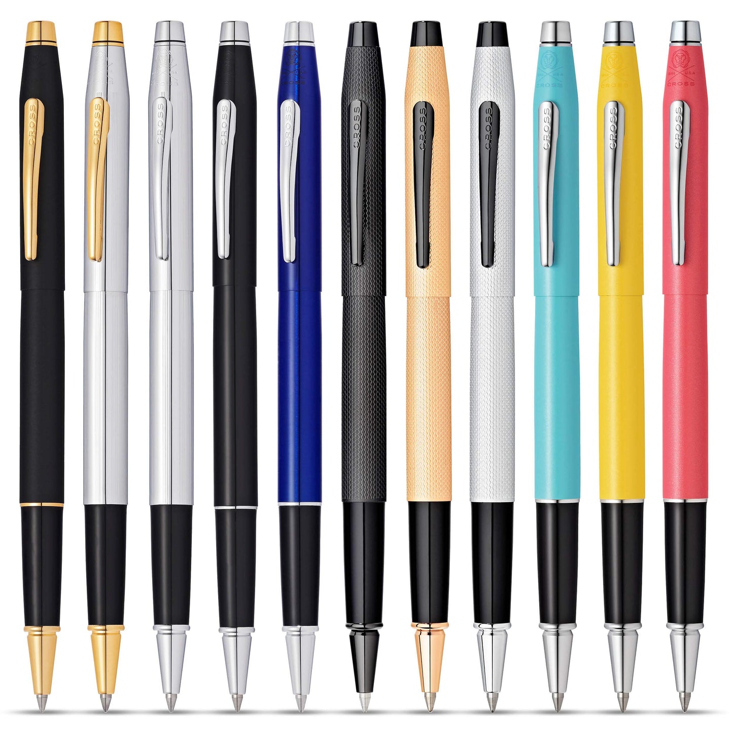 Cross Classic Century Refillable Gel Ink Rollerball Pen, Medium Rollerball, Includes Premium Gift Box - Brushed Chrome