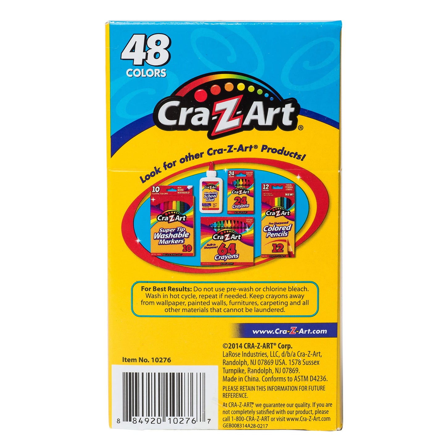 Cra-Z-Art Washable Crayons, 48 Count (10222)