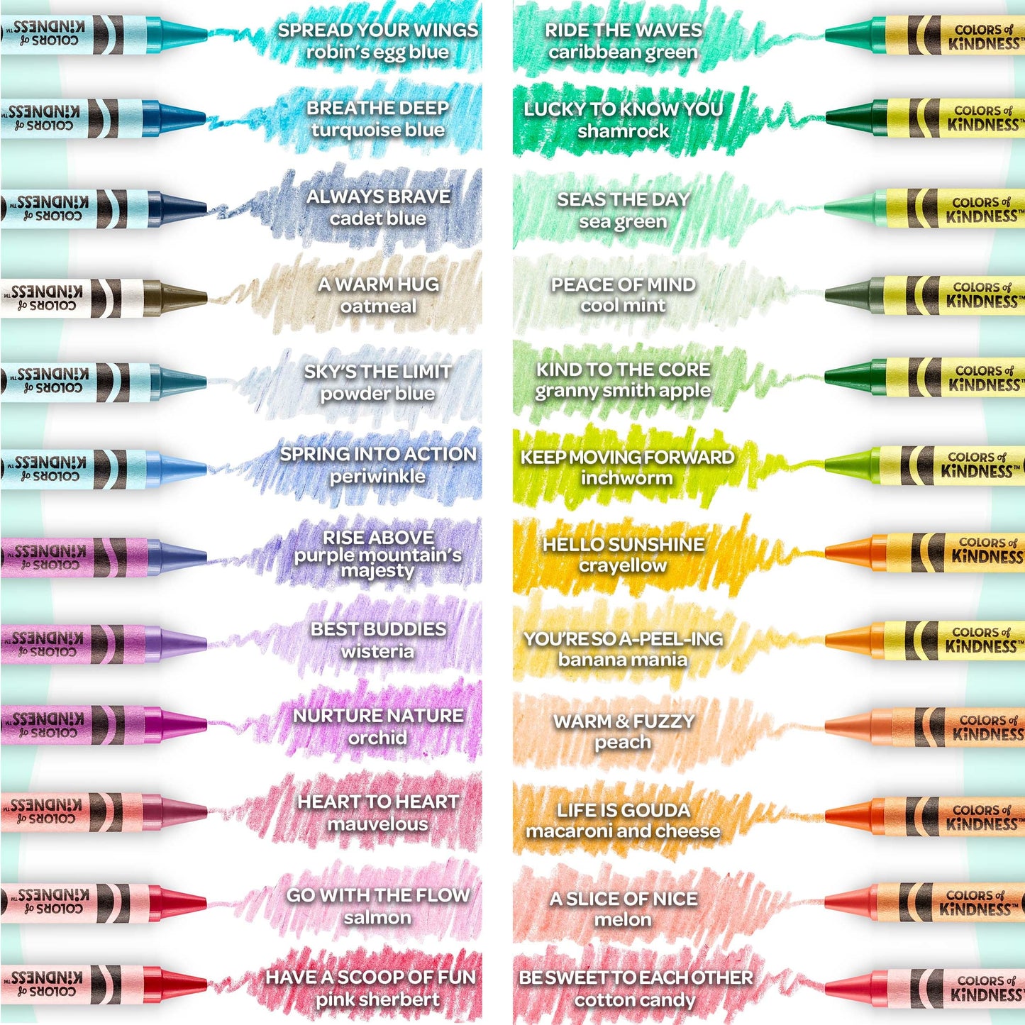 Crayola Colors of Kindness, Pack of 24 Crayons, 24 Count (Pack of 1), Assorted Piece