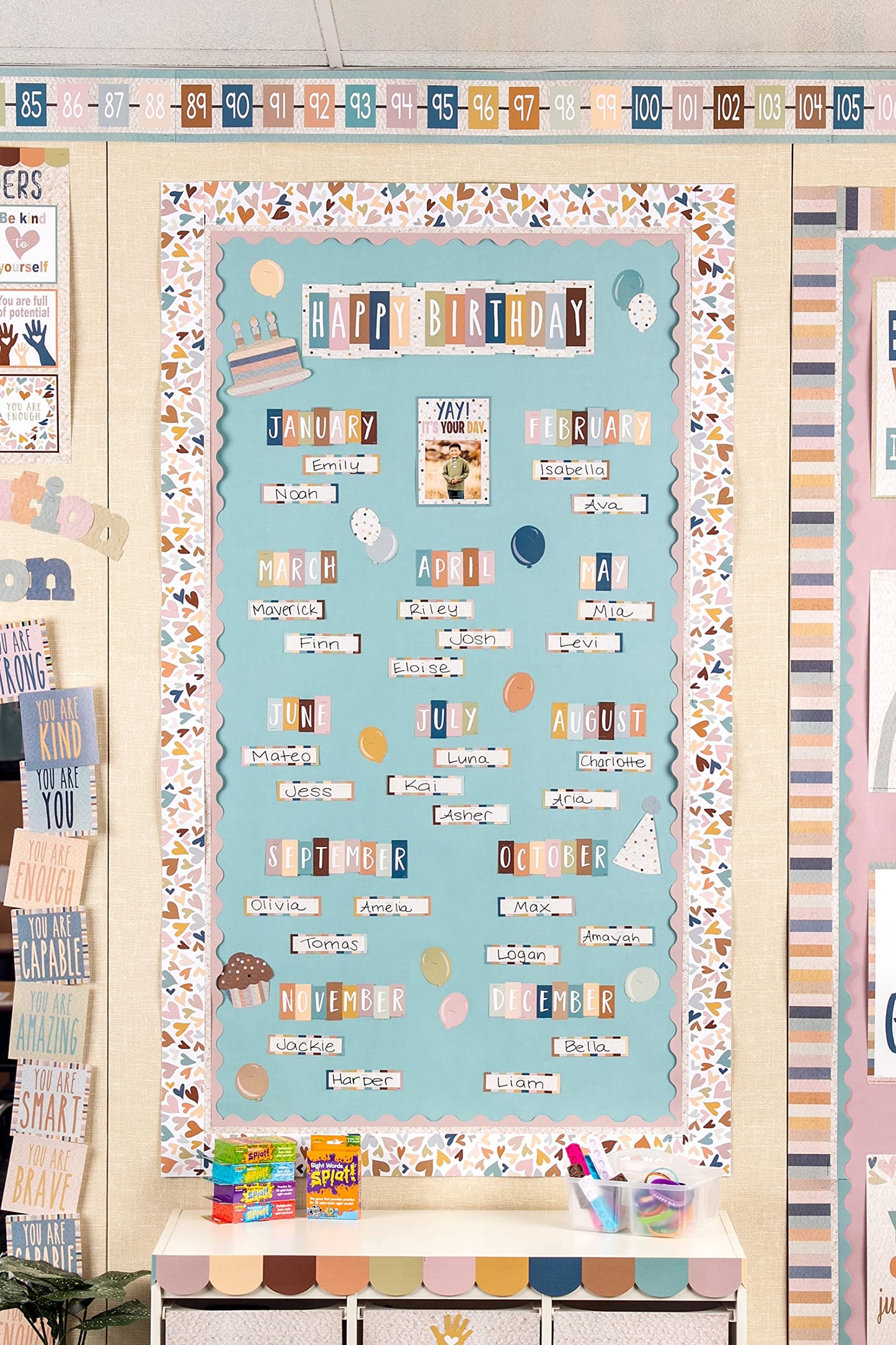 Teacher Created Resources Everyone is Welcome Happy Birthday Mini Bulletin Board (TCR7123)