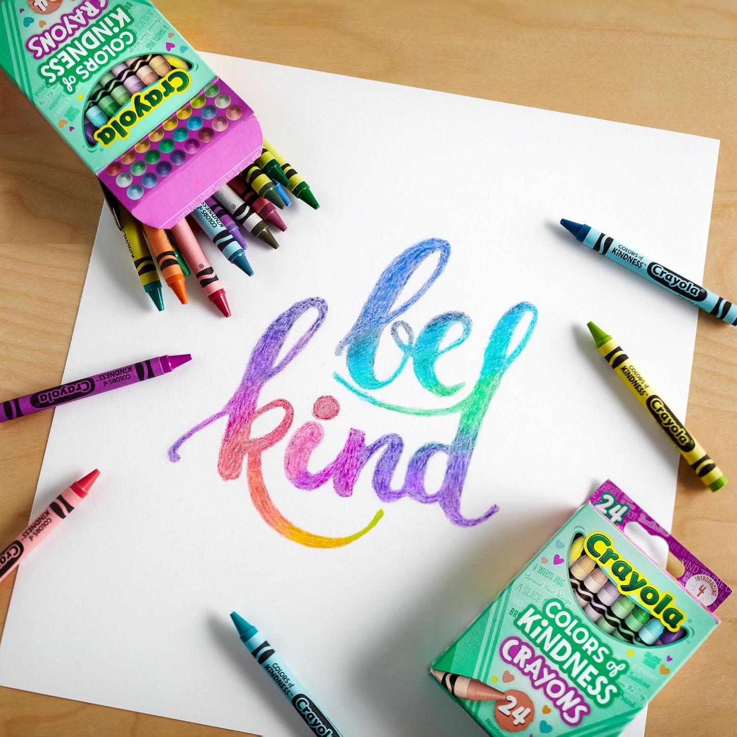 Crayola Colors of Kindness, Pack of 24 Crayons, 24 Count (Pack of 1), Assorted Piece
