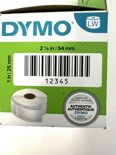 Dymo LabelWriter Multipurpose Labels 1 in x 2 1/8 in, Roll of 250 Labels
