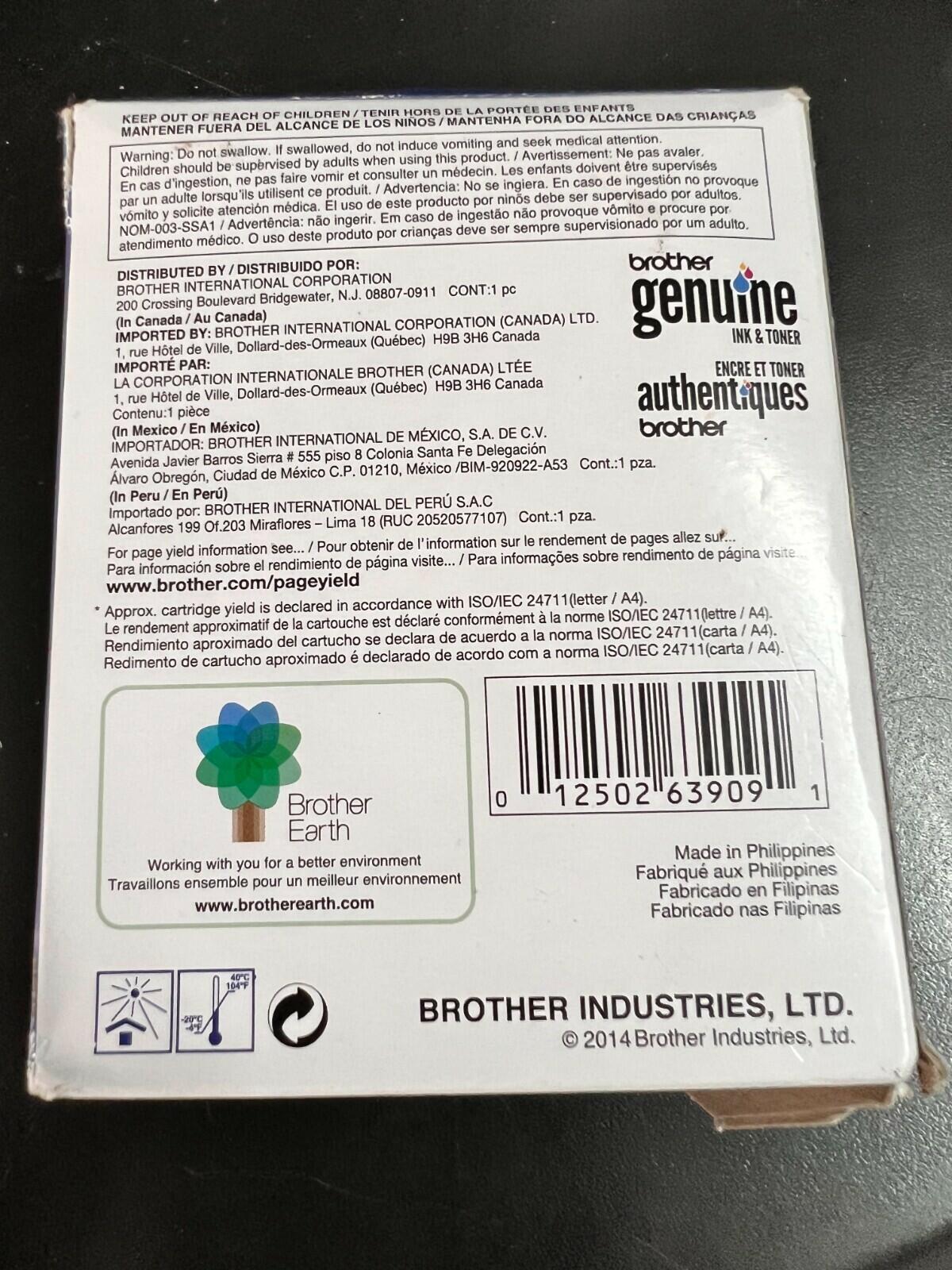 Brother LC209BK XXL Black Ink Cartridge High Yield Genuine 9091 - EXP 2016.05