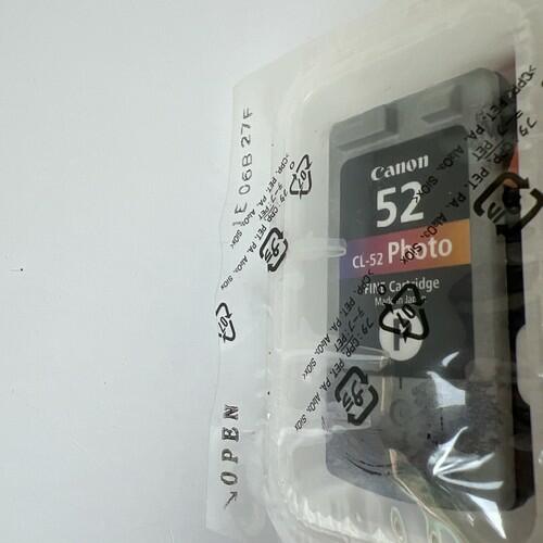 Canon 52 Photo Ink Cartridge CL-52 for PIXMA Printer iP6210D iP6220D New Sealed