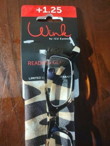 Wink By ICU Eyewear Reading Glasses +1.25 - ZEBRA WOMENS GLASES Striped
