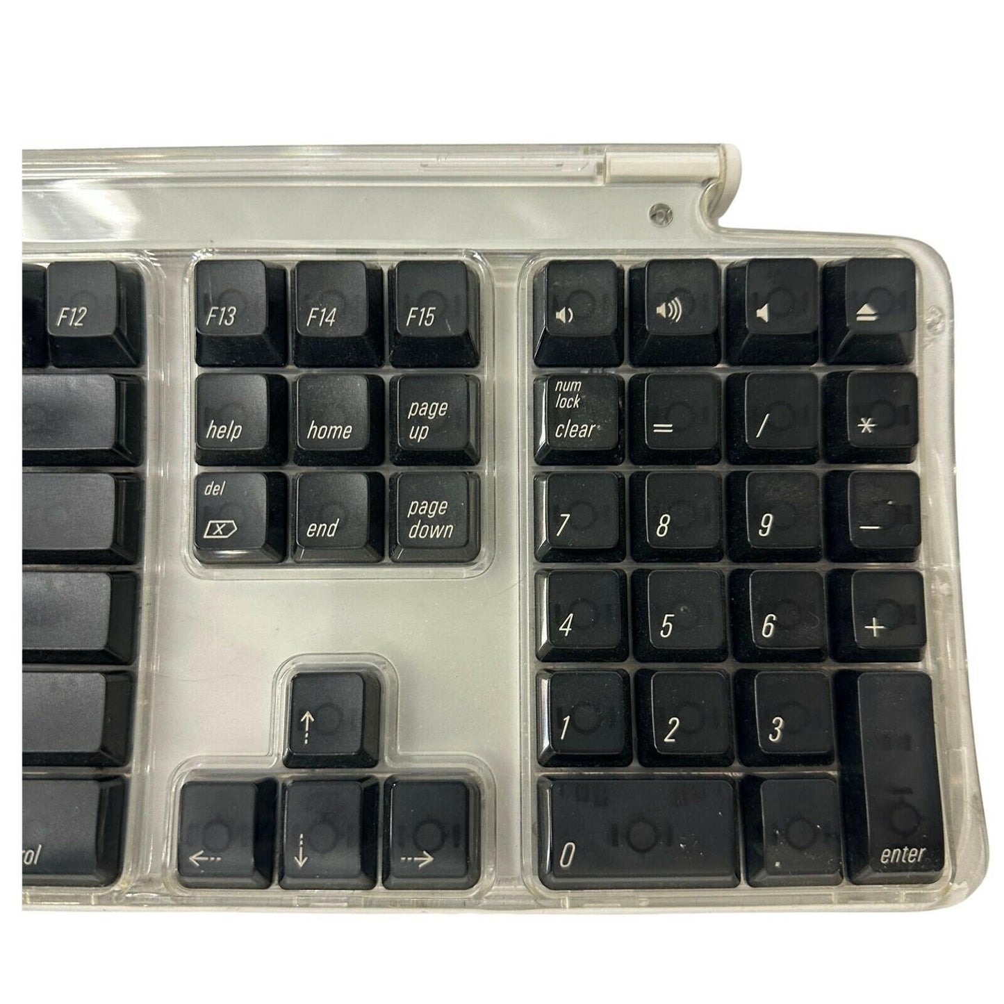 Apple Pro Keyboard M7803 - Wired USB Black/Clear for Mac Macintosh with 2 Port