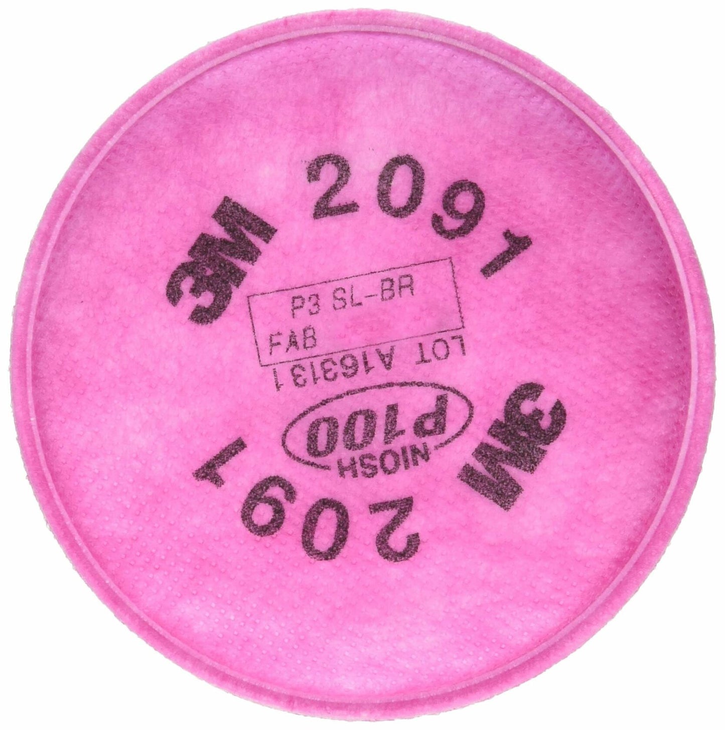 3M particulate filters P100 #2091/07000 , Pink, One Size, 2 Count