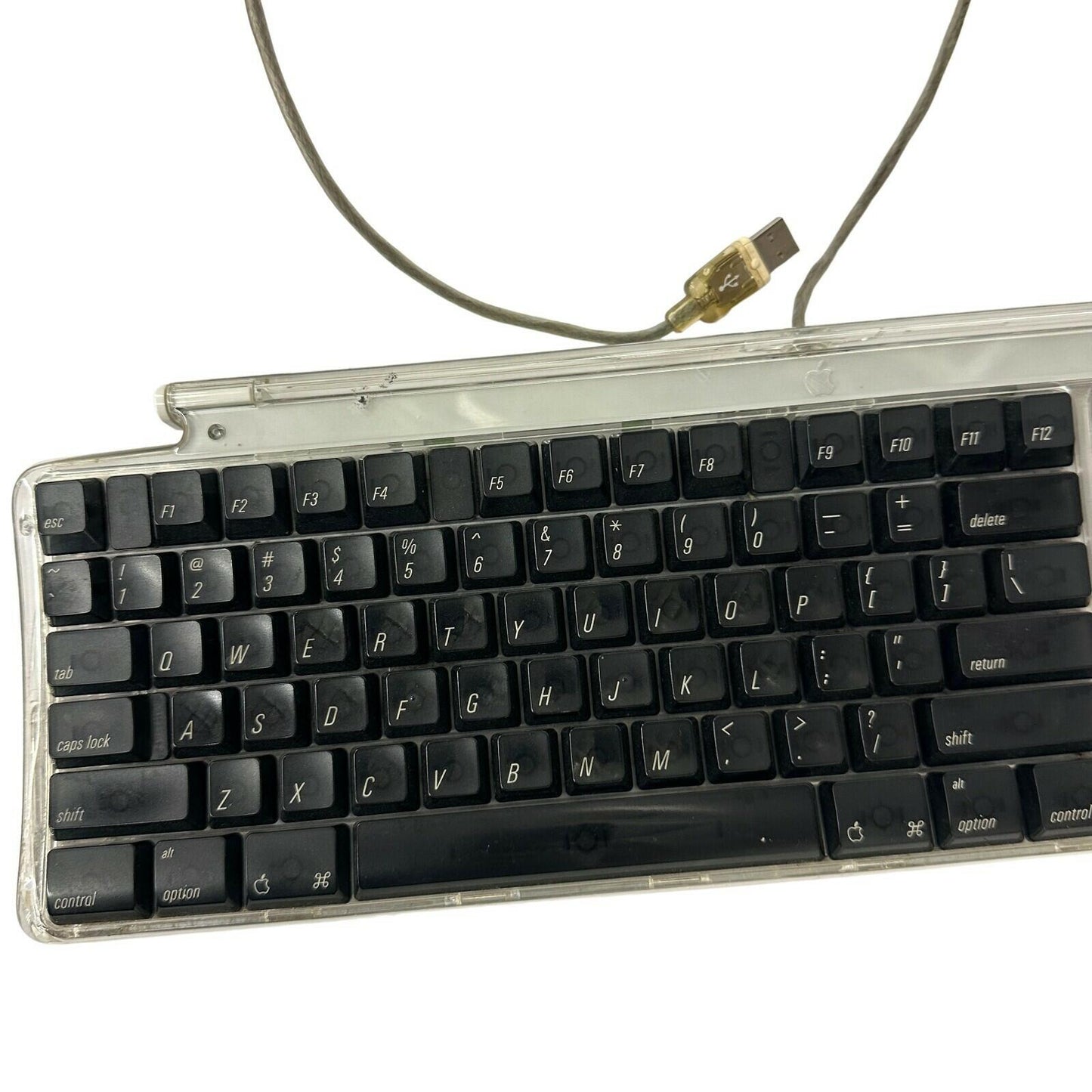 Apple Pro Keyboard M7803 - Wired USB Black/Clear for Mac Macintosh with 2 Port