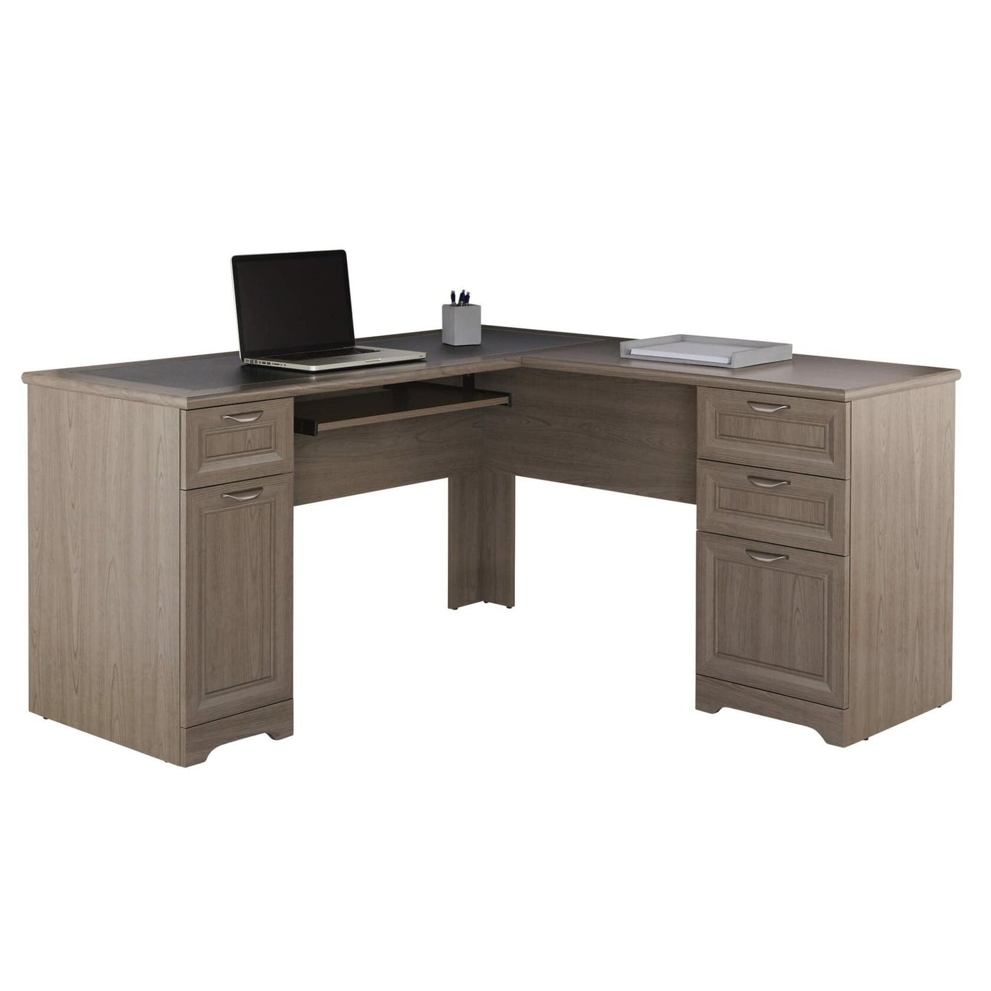 Realspace® Magellan 59"W L-Shape Corner Computer Desk, Gray