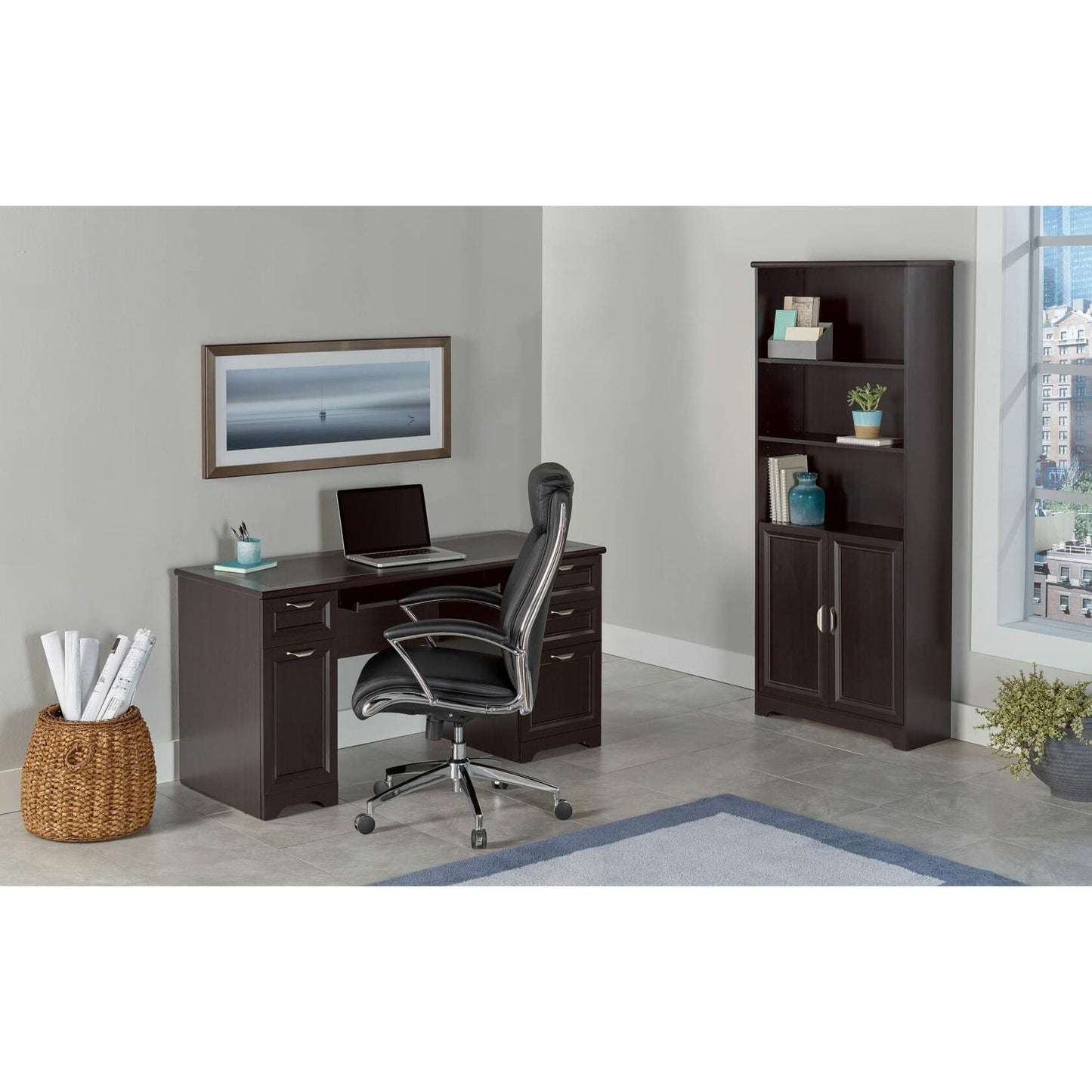 Realspace® Magellan 59"W Manager's Computer Desk, Espresso