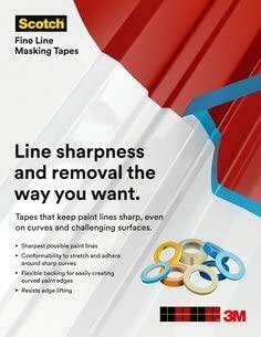 3M Scotch 218 Fine Line Premium Masking Tape, Green, 1/8 in x 60 yd x 4.7 mil –