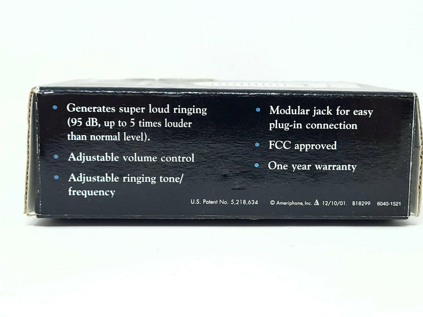 Ameriphone Super Phone Ringer Hearing Impaired Assist Adjustable 95 db SR-100