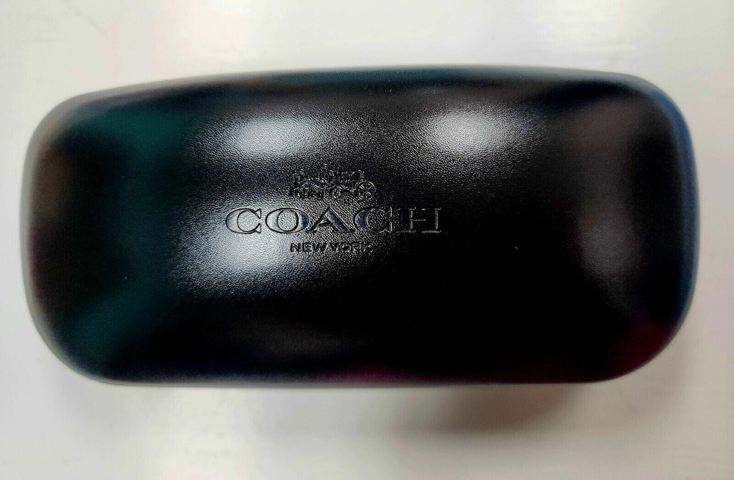 Coach Black Hard Clamshell SUNGLASSES Case With Microfiber Cleaning Cloth