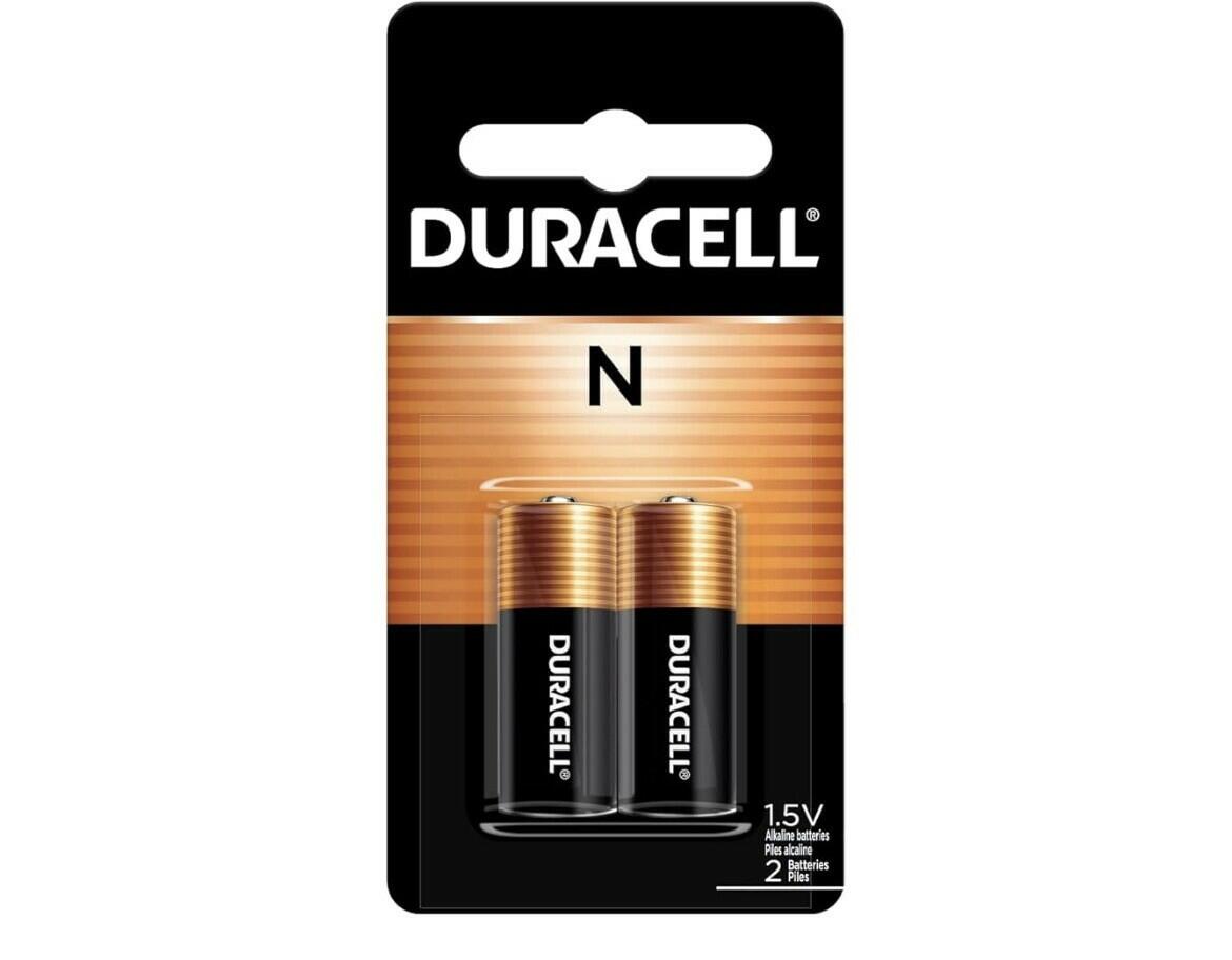 Duracell N 1.5V Alkaline Battery, 4 Count Pack, N 1.5 Volt Alkaline Battery, New