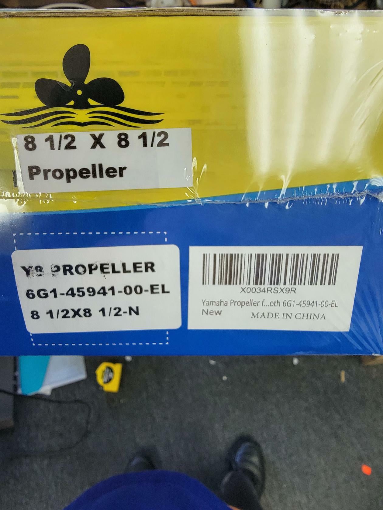 WOTAIQI Yamaha Compatible Propeller for Boat 6hp 8hp F6 F8 / Boat 8 1/2x8