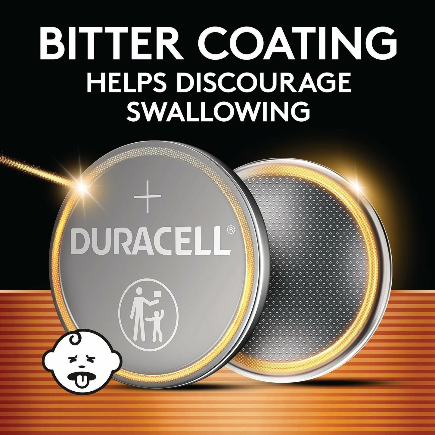 Duracell CR2016 3V Lithium Battery, Child Safety Features, 2 Count Pack, Lithium