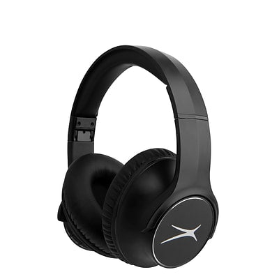Altec Lansing R3volution X Bluetooth On-Ear Headphones, Noise-Canceling, Black, MZX009-BLK