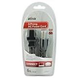 Ativa� Universal AC Replacement Power Cord, 6'