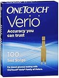 OneTouch Verio Blood Glucose Test Strips - 100 test Strips. In vitro Diagnostic. - Use with OneTouch Verio