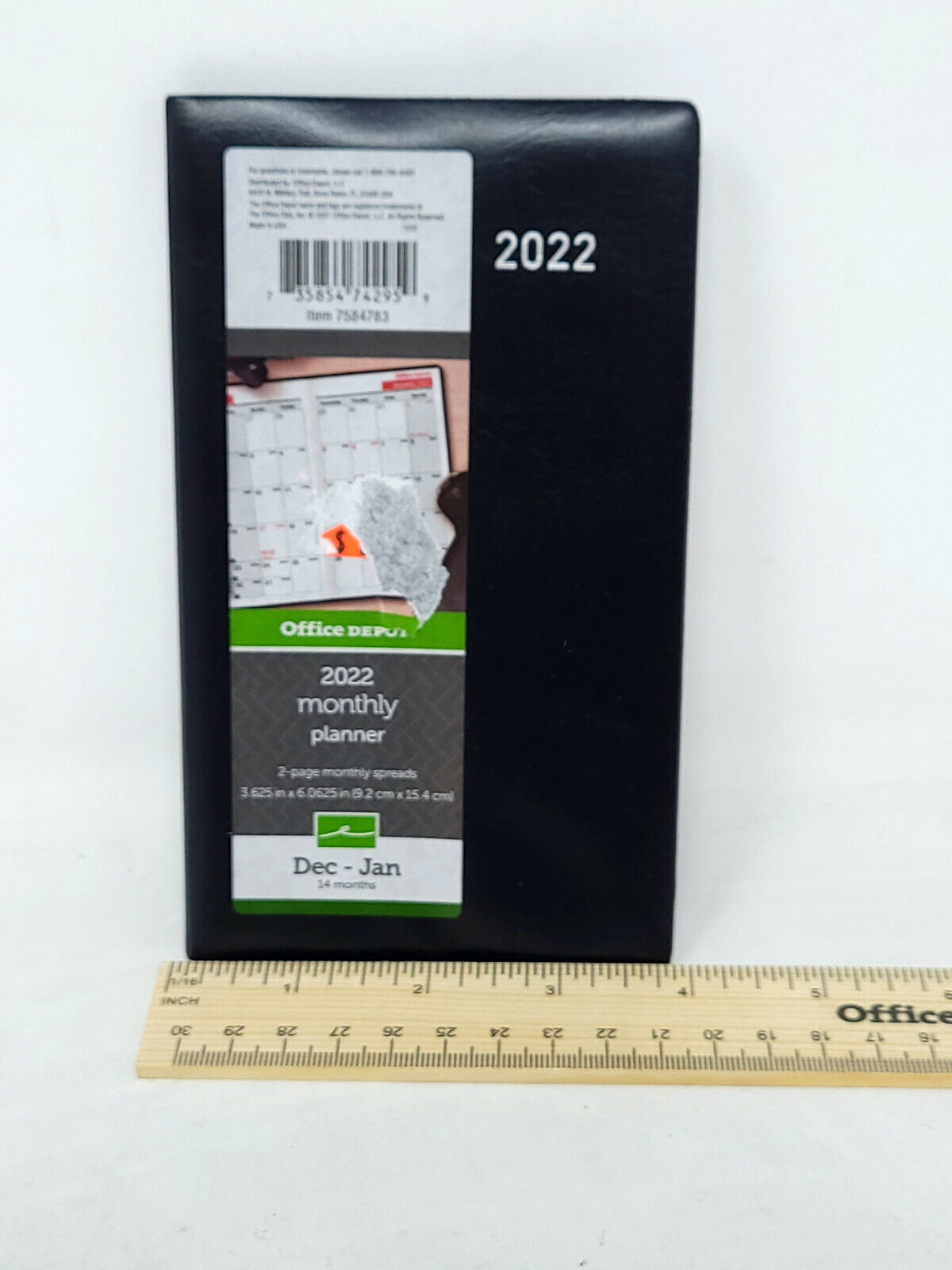 2022 Office Depot - Monthly Planner - Black - Pocket Sized - NEW