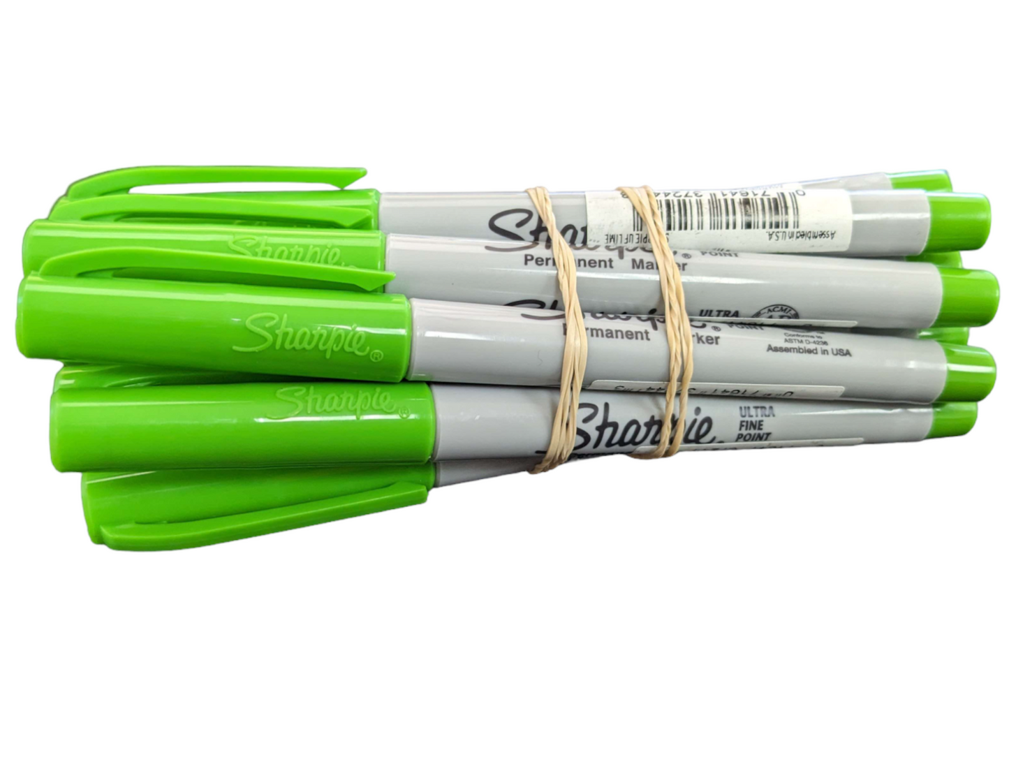 Sharpie Permanent Marker, Ultra Fine Point, Lime Green, 10-Count - NEW