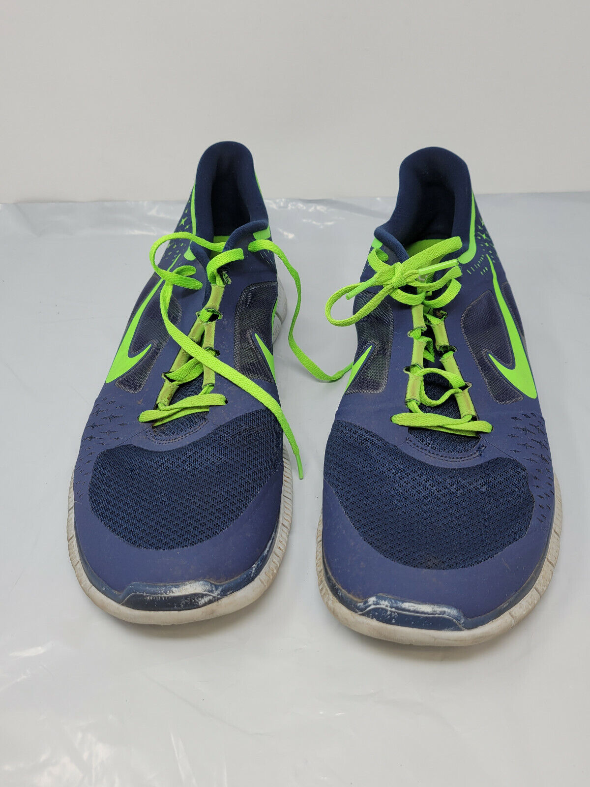 Nike Free Run 3 Mens Size 14 Shoes Electric Green Blue 510642-404 - Pre-Owned