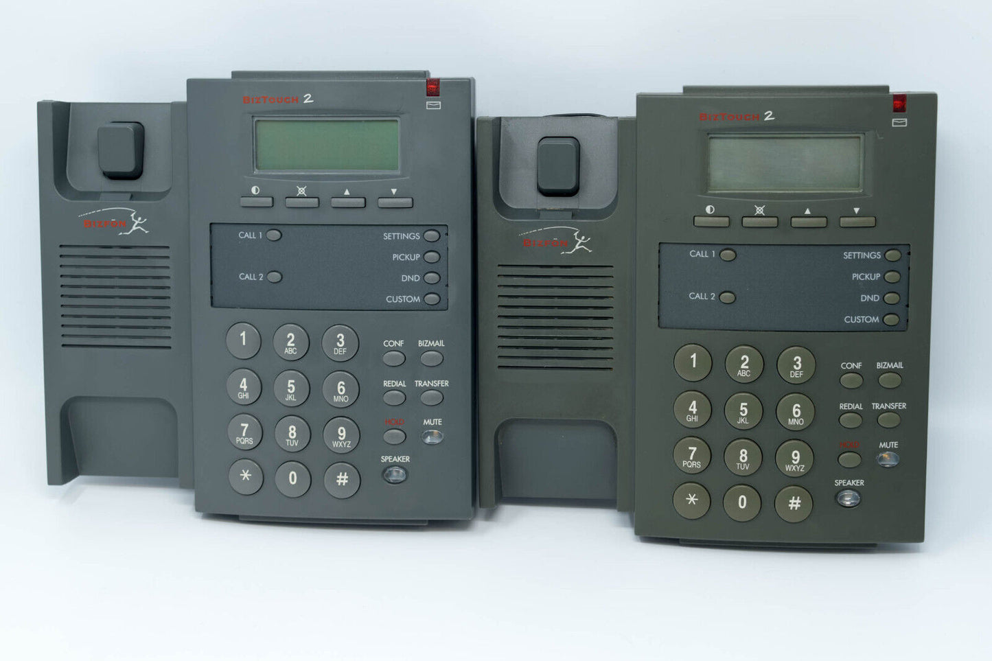Bizfon BT2 2- Line Corded Display Feature Phone Grey Pre-Owned Lot Of 2