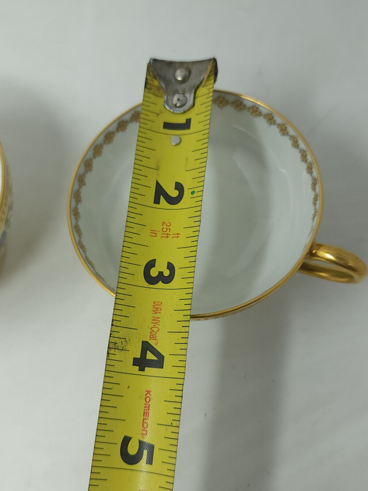 Haviland & Co. Limoges France White & Gold Design Tea Cups - 2 SIZES
