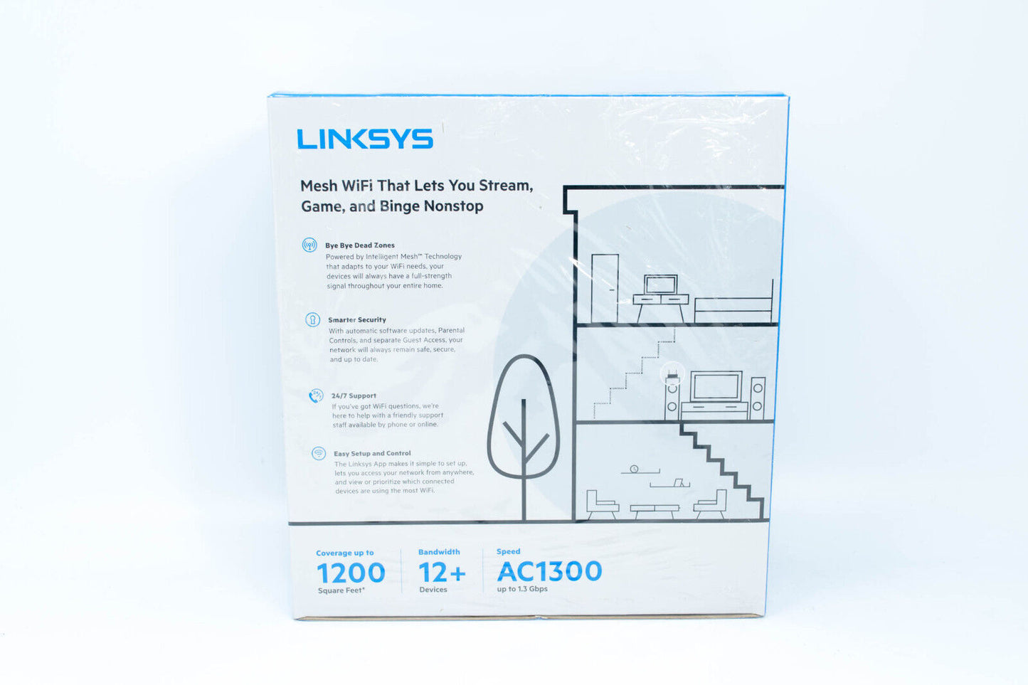 Linksys Max-Stream Dual-Band Mesh Wi-Fi 5 Router MR6350 AC1300 12+ Devices - NEW
