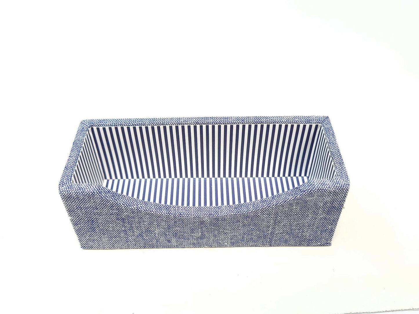 10x Blue Cloth - Blue Striped - Business Card Holders - New with Tags