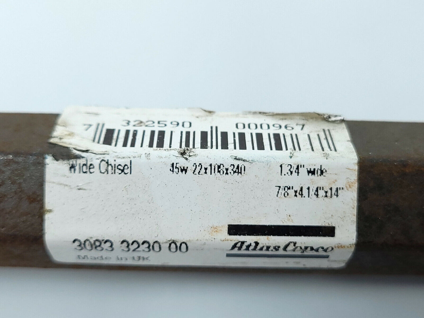 Cobra Combi Pionjar Jackhammer bit Atlas Copco 3083 3230 00 7/8* 1 3/4" - READ