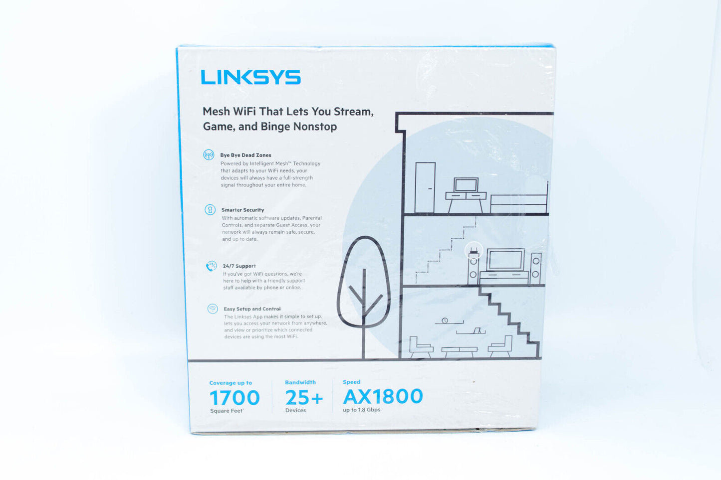 Linksys Max-Stream Dual-Band WiFi 6 Router MR7350 - Brand New Sealed - 6