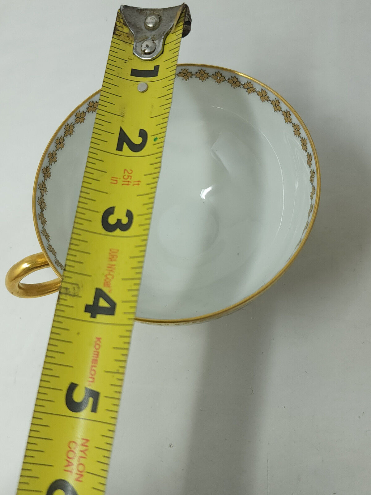 Haviland & Co. Limoges France White & Gold Design Tea Cups - 2 SIZES