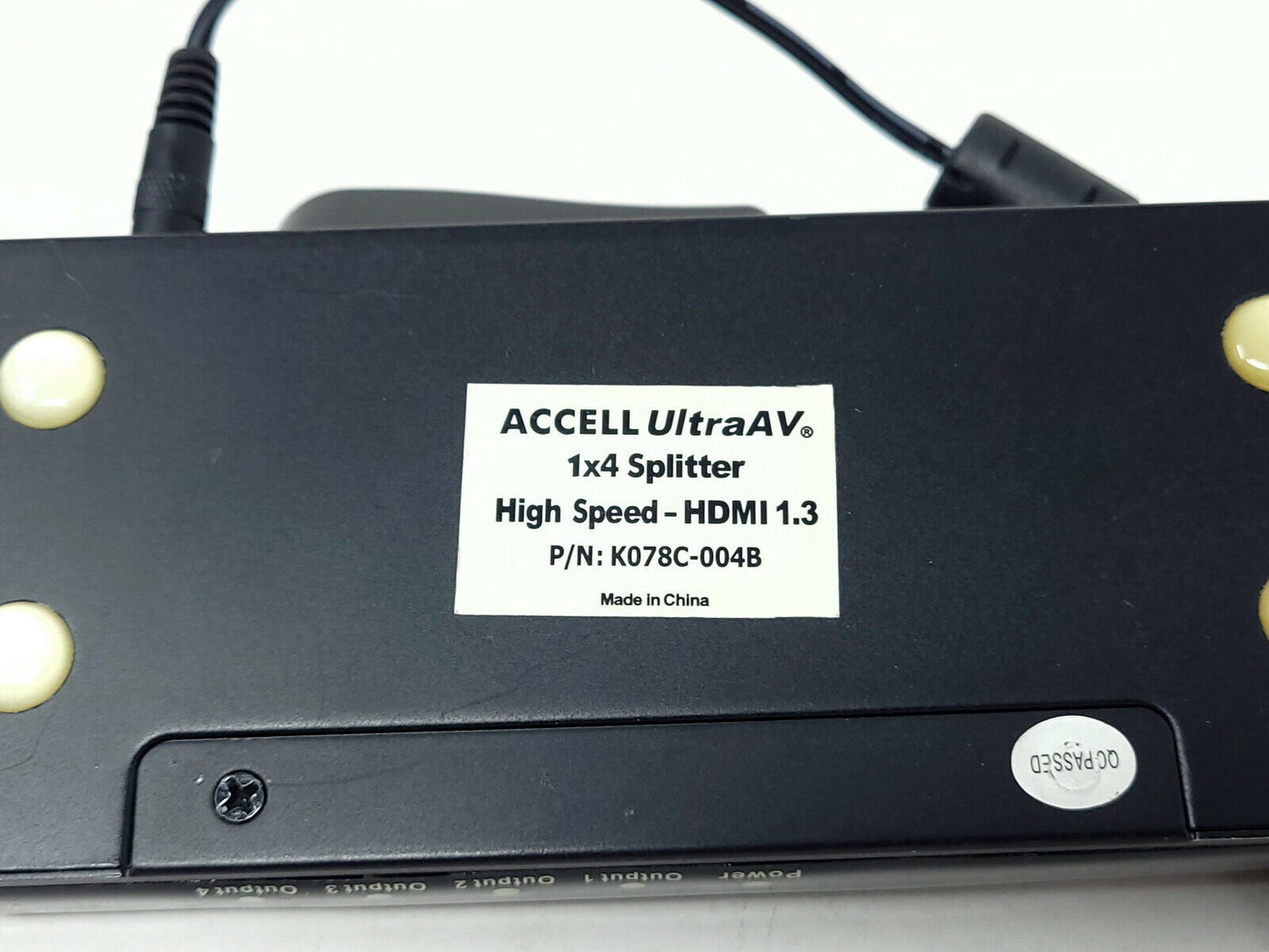 Accell K078C-004B 1x4 Splitter - 1.3 1080p - Store Demo Unit