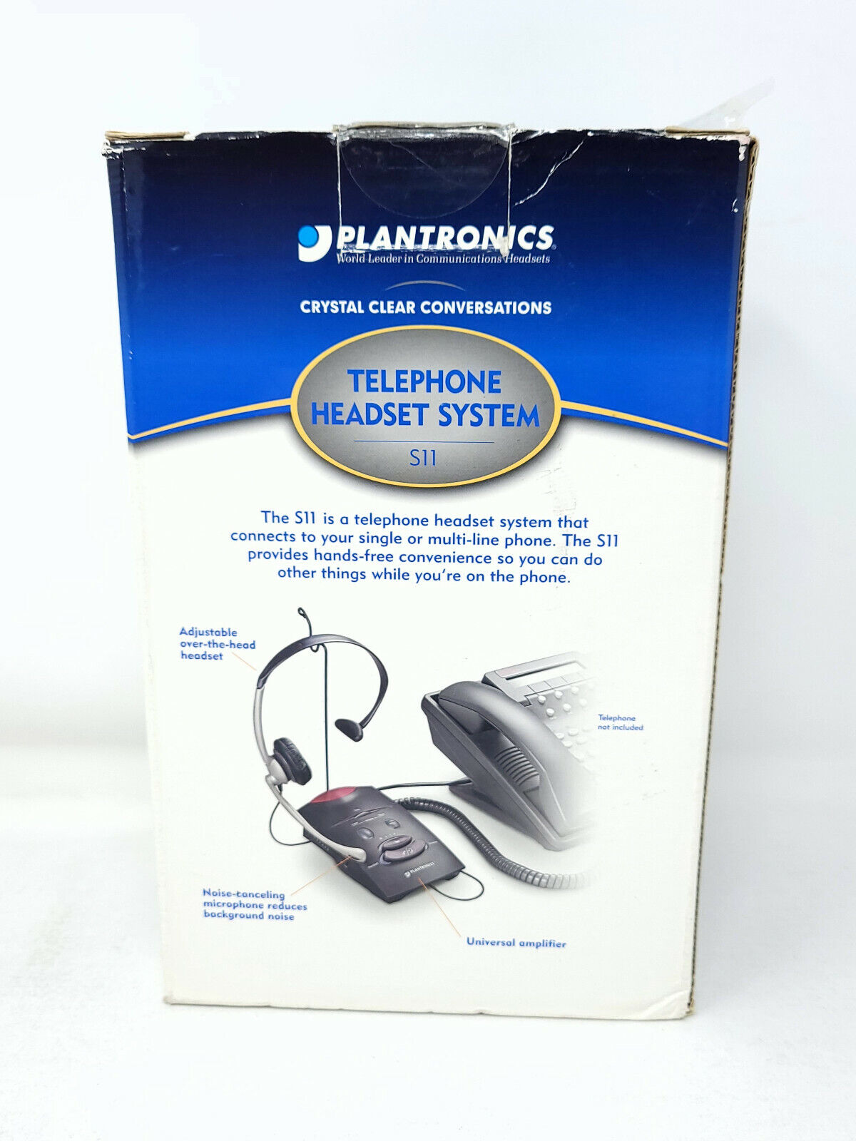 Plantronics S11 Headset System for Avaya Nortel Polycom - Open Box