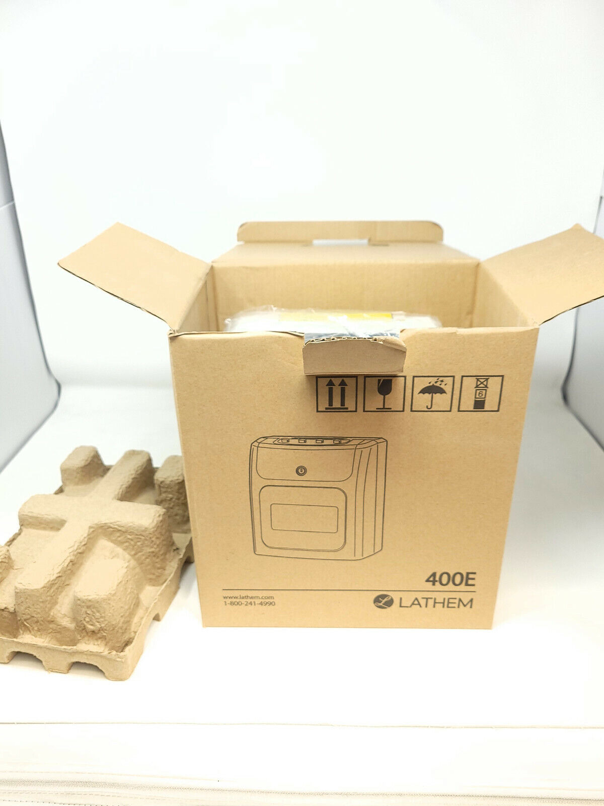 Lathem Time 400E-KIT Timeclock Bundle Kit Time Cards, Rack, Ribbon - Open Box