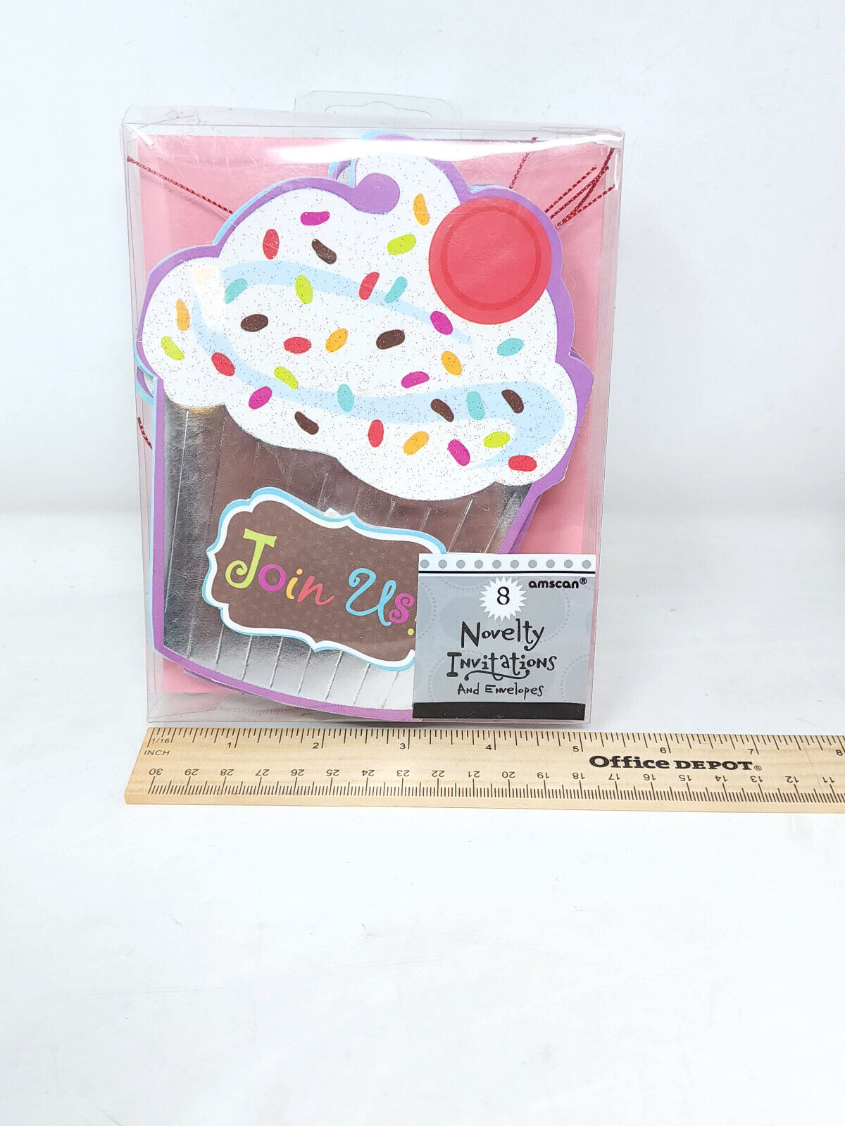 16 PACK Cards & ENVELOPES INVITATIONS - Blank - 5" x 6.5" - Cupcake- NEW