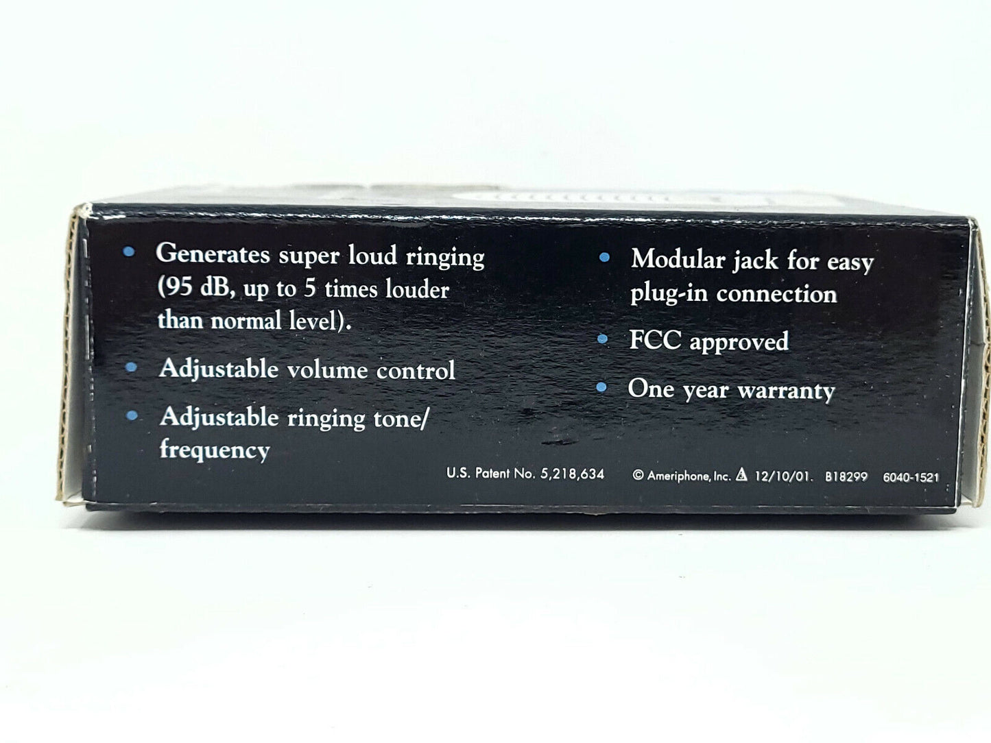 Ameriphone Super Phone Ringer Hearing Impaired Assist Adjustable 95 db SR-100